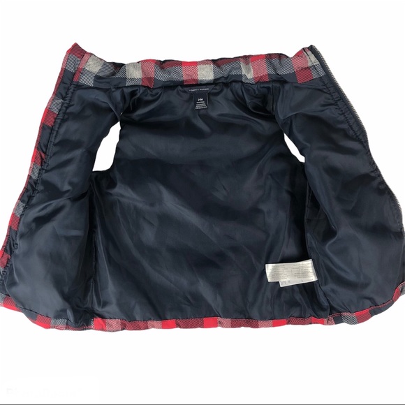 Tommy Hilfiger Puffer Vest Red Blue Grey 24 Months - Picture 9 of 9